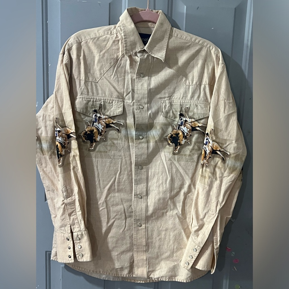 Vintage Wrangler Long Sleeve Pearl Snap Shirt